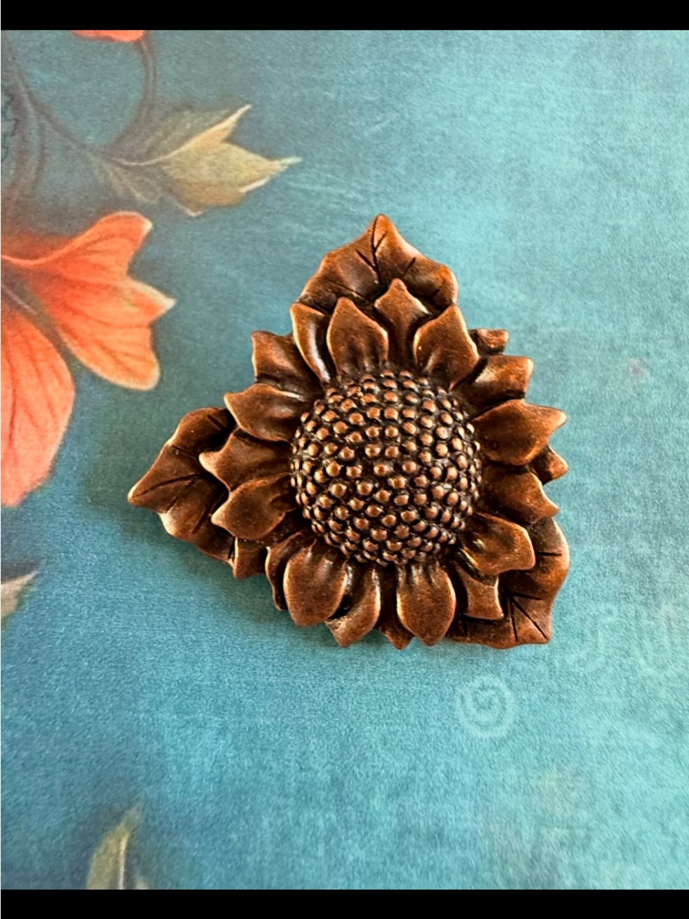 Sunflower Metal Brooch Pin.